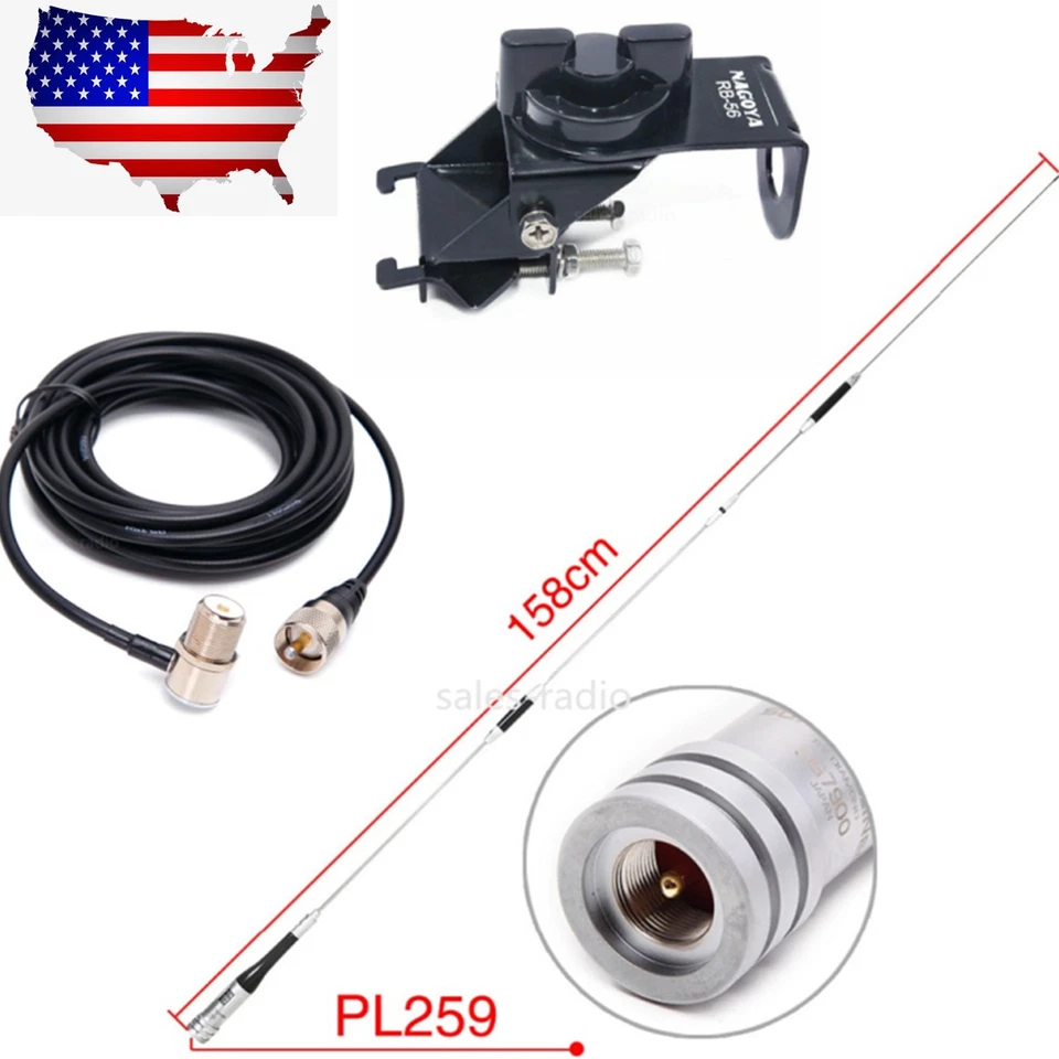 Diamond SG7900 VHF/UHF 2m/70cm Antena Alta Ganancia Radioaficionado y Cable Base 5M RB-56 Foto 1 de 4