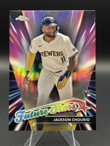 Jackson Chourio Future Stars Rookie Refractor #FSU-16 Topps Chrome 2024 MLB (RC) - Picture 1 of 4