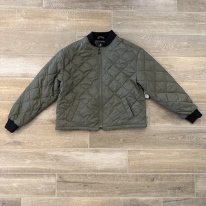 Volcom Women's Mille Quilted Zip Lightweight Puffer Jacket Wintermoss Small - Picture 1 of 10