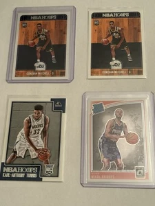 Lot Of 4 NBA Rookie Cards, 2 Mitchell, Karl Anthony Towns, Mikal Bridges Rated - Picture 1 of 4