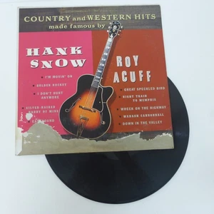 Country And Western Hits Hank Snow Roy Acuff Vinyl LP COVER DAMAGE - Picture 1 of 20
