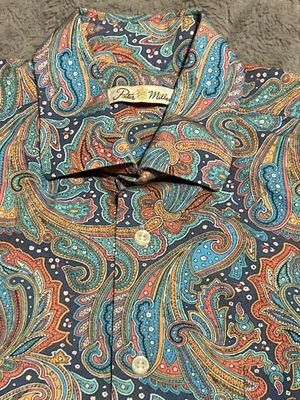 Camisa Peter Millar Para Hombre M Manga Larga Abotonada Algodón Cachemira Colorida De Colección Foto 1 de 4