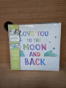 C R GIBSON BABY "LOVE YOU TO THE MOON" TITLE SCRAP BOOK 12× 12 UNISEX MULTICOLOR - Picture 1 of 6