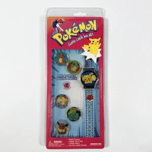 Vintage Pokemon Uhr NEU im Blister 1999 Pikachu Nintendo - Bild 1 von 2