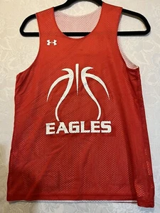Jersey Under Armour Reversible Basketball Size SM Red/White Polyester - Picture 1 of 11