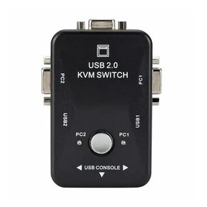 Dual/2-Port USB VGA KVM Switch Box Mouse Keyboard Monitor Sharing Computer PC B - Photo 1/7