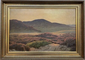 Impresionista Kai Drews 1884-1964 ambiente nocturno paisaje de dunas en Dinamarca - Imagen 1 de 14