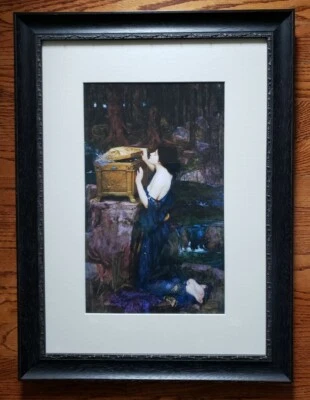 Caja de Pandora por John William Waterhouse impresión artística enmarcada 16" x 22" Foto 1 de 4