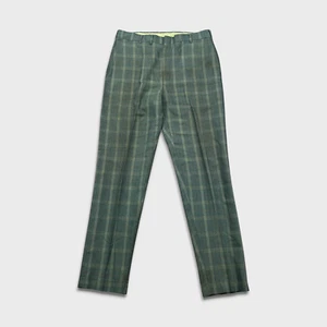 Pantalones rectos vintage Levi’s Sta-Prest para hombre 32x31 verde a cuadros años 60 70 - Imagen 1 de 13
