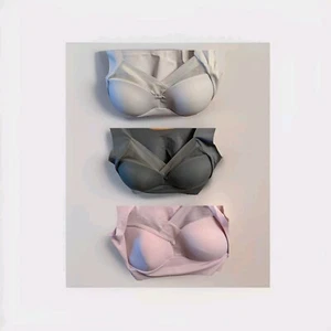 Wirefree Bralette Bra Full Coverage Smooth Back Mesh Lightly Padded Your Choice - Picture 1 of 24