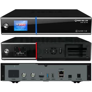 ►GigaBlue UHD UE 4K 2xDVB-S2 FBC Twin Tuner CI LAN PVR E2 Linux 2160P NEU OVP♻️ - Bild 1 von 7
