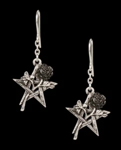 Alchemy Gothic Ohrringe - Ruah Vered - Ohrschmuck Pentagramm Magie - Bild 1 von 2