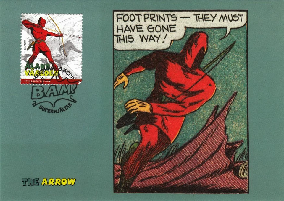 Arrow Super Heroes The Arrow Comic Aland Finland Mint Maxi Card FDC 2011 - Image 1 of 1