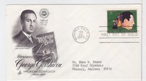 TurtlesTradingPost- George Gershwin, Composer 1973 FDC #1484- Artcraft Cachet - Picture 1 of 1
