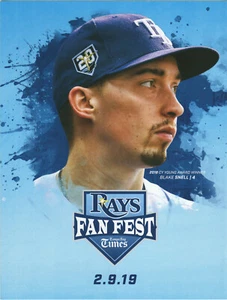 BLAKE SNELL 2019 TAMPA BAY RAYS FAN FEST PROGRAM - Picture 1 of 3