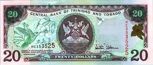 Trinidad & Tobago 20 Dollars 2002 Pick # 49b - Picture 1 of 3