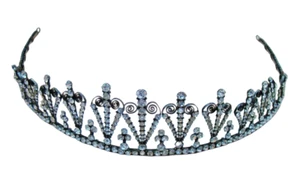 Diadem Strass Tiara Art déco Stil 19 und fruhen 20 Jh. - Bild 1 von 6