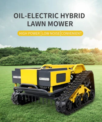 Tracked Remote Control Lawn Mower Oil Electric Hybrid Lawn Mower Garden Toy - image 1 of 4