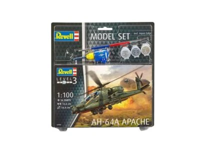 Set Di Modello Revell AH-64A Apache In Scala 1:100 - 64985 - Immagine 1 di 2