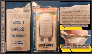 Vintage 1980 Wilton Star Wars R2D2 Geburtstagstorte Kerze auf Karte/unbenutzt - Bild 1 von 8