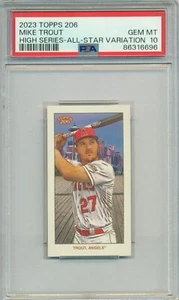 2023 TOPPS 206 HIGH SERIES ALL-STAR VARIATION MIKE TROUT PSA 10 - Picture 1 of 2