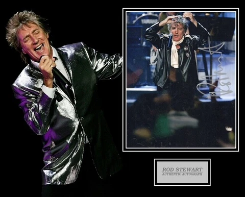 ROD STEWART SIGNED PHOTO MOUNT UACC REG 242 Cover
