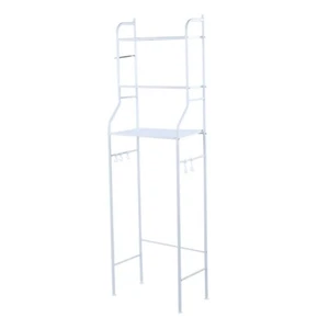 3-Tier Over Toilet Storage Rack Shelf Organizer Bathroom Towel Holder White - Picture 1 of 15