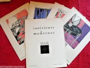 MAM  Intérieurs Modernes Pochoir Art Déco 1921 Gazette Bon Ton 4 litho EO - Picture 1 of 7