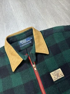 Vintage 1980er Jahre Polo Ralph Lauren Sportler Outdoor Jacke Wolle Made in USA groß - Bild 1 von 7