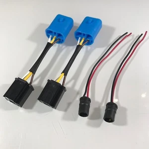 VW Volkswagen Mk1 Mk2 9004 H4 Euro Ecode Headlight Adapter Wire Harness w/City - Picture 1 of 2