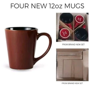 4 Pfaltzgraff Aria Rot Becher Set Kaffeetassen Tee Steinzeug 12oz NEU OHNE BOX - Bild 1 von 10