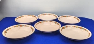 Vintage 6x Bowls 8" Royal Beige Ware Pink "Delyte" Royal China Co Floral 4Z133 - Picture 1 of 9