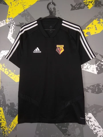 Watford Training Jersey Football Shirt Black Adidas Mens Size S ig93 Cover
