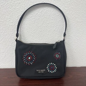 Bolso de hombro pequeño de nailon embellecido Kate Spade Sam fuegos artificiales K7800 278 - Imagen 1 de 8