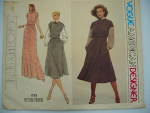 Vtg Vogue Geoffrey Beene Designer pattern 1783 jumper/dress, blouse, 14, - Picture 1 of 2