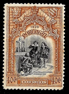 PORTUGAL 1926 #387 PHILIPPA VON VILHENA DEZEMBER 1640 MvLH sehr schön - Bild 1 von 2