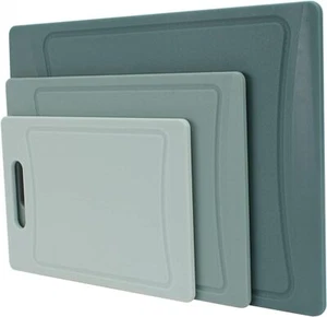 Non-Slip Cutting Board Set with Handle for Meat, Veggies, Fruits, 3-Piece, Mint - Picture 1 of 7