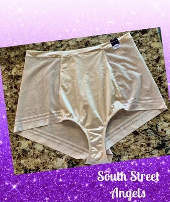 AMBRIELLE SHIFTING SAND SATIN HIGH-WAIST BRIEF PANTIES ~ XL / 8 - Image 1 of 4