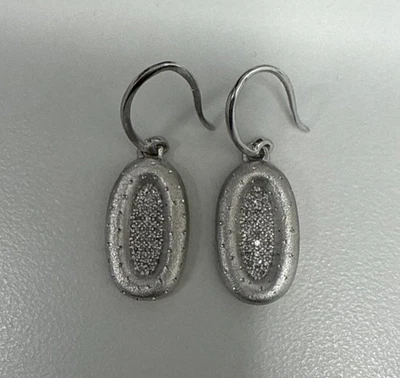 BH Effy коллекции серебра 0,20 карат бриллиант белый родий овальный серьги новый с ярлыком - Изображение 1 из 4