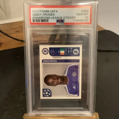 2011 Panini UEFA Champions League Didier Drogba #292 PSA 10 Gem Mint Chelsea - Image 1 of 4