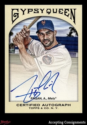 2011 Topps Gypsy Queen Autograph Angel Pagan AUTO METS - Image 1 of 2