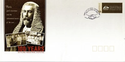 2004 P.S.E, Industrial Relatio 100th, 50c matching stamp, pictorial postmark (C) - Image 1 of 4