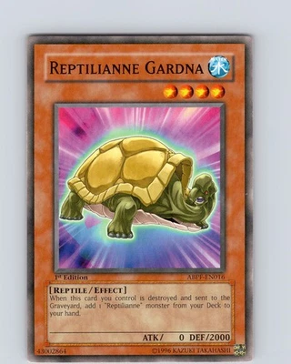 Yu-Gi-Oh TCG Reptilianne Gardna ABPF-EN016 1st Edition Regular Common Card NM - Image 1 of 2