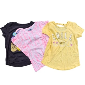 Limited Too Teen Girl Multicolor Printed Cotton 3-pk Summer T-shirts Size 8 - Picture 1 of 3
