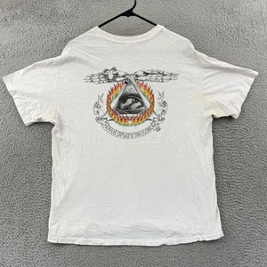 Vintage Tool Shirt Mens XL White Opiate Seclorum Short Sleeve Band 90s Rock USA - Picture 1 of 11