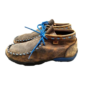 Twisted X Leather Chukka Boots Driving Moccasin Men's 6 Women's 9 Brown YDM0027 - Picture 1 of 12