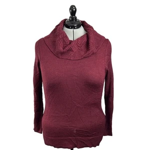 Lane Bryant Women's Plus Size Burgundy Cowl Neck Pullover Sweater Size 14/16 - Picture 1 of 5