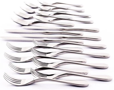 Knork Original Cutlery Utensils Flatware Set, 20 20 Piece Gloss Silver  - Image 1 of 4