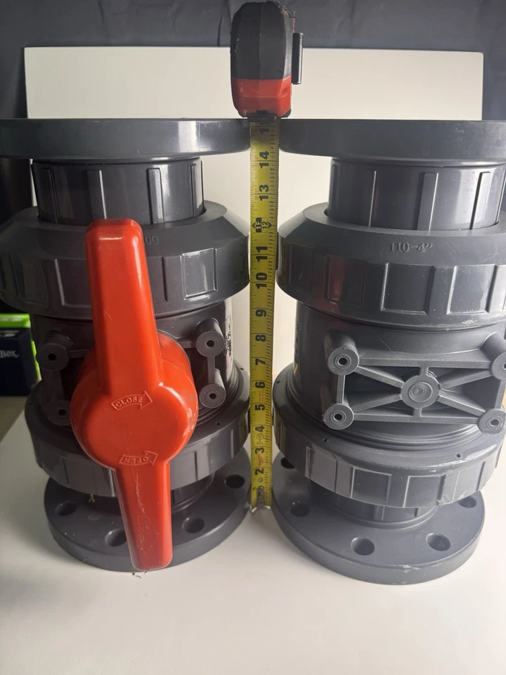 FNW FNW340NAFEP 4 Inch PVC EPDM FLANGE T/U BV Ball Valve S+H - Image 1 of 4