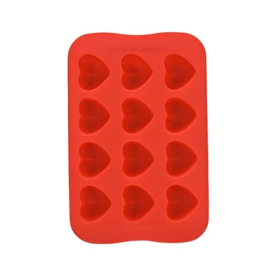  Silicone Ice Tray Mold Molds Shapes Love Heart Trays Chocolate Making - Image 1 of 4
